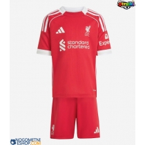 Otroški Nogometni dresi Liverpool Mohamed Salah #11 Domači 2025-26 Kratek Rokav (+ Kratke hlače)